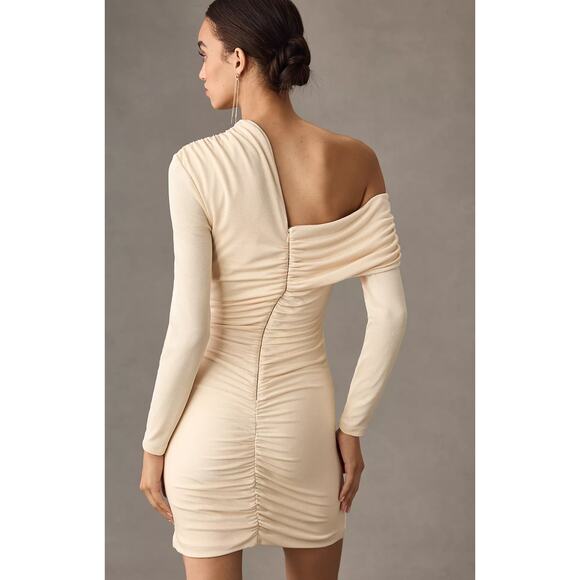 MISHA Long-Sleeve Ruffle-Front Slim Mini Dress-New XL - Picture 2 of 5